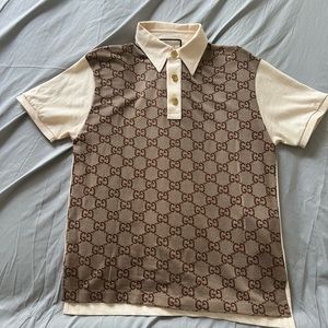 JUMBO GG COTTON SILK JACQUARD POLO